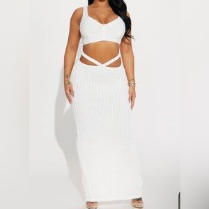 Textured Top & Skirt SET